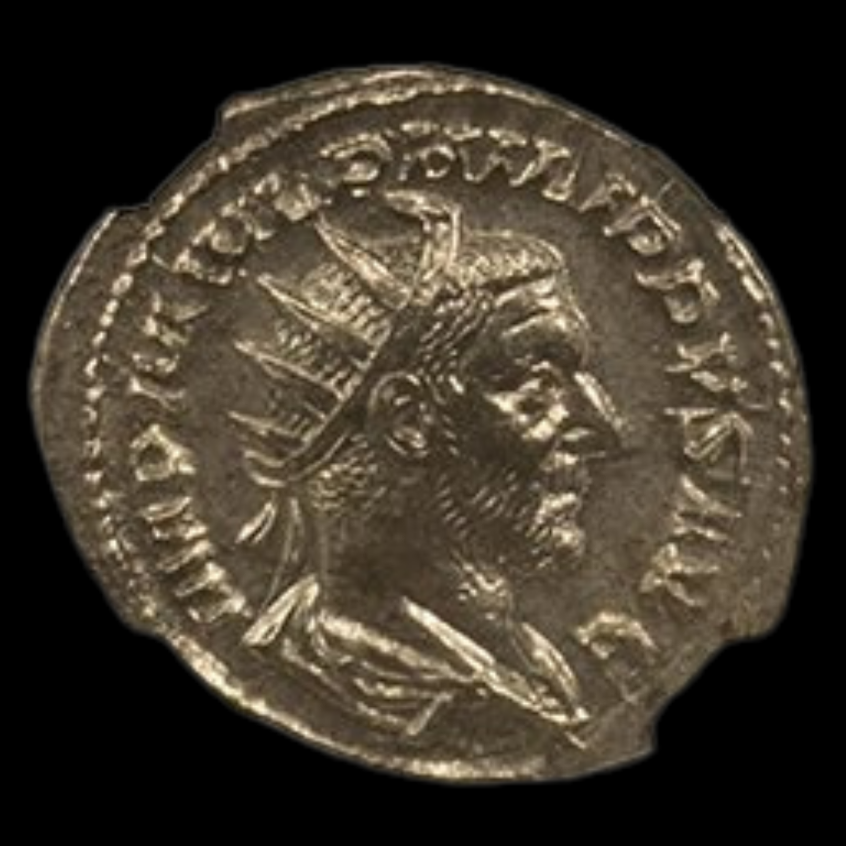 Roman Coin of Maximinus II (about 1710 years ago) 1/4 Nummus
